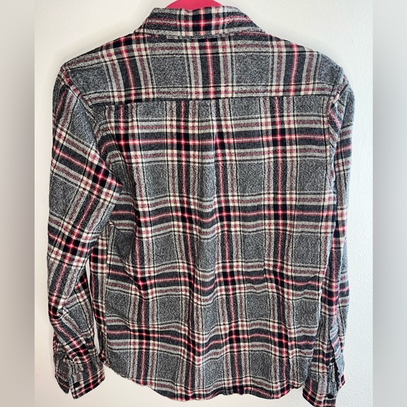 Matix plaid, long sleeve, button up red and black size small - Picture 2 of 5